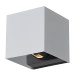 D'Lite Wandleuchte Nova Aluminium Silber Up & Down 4.9W 480lm - 830 Warmweiß | IP54 - Verstellbarer Abstrahlwinkel