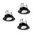 Mehrfachpackung 3x Eglo Led-Spot Saliceto-Z Aluminium Schwarz 4.7W 440lm - 827-865 Abstimmbares Weiß + RGB | 88mm - Ausschnitt 68mm - IP20 - Zigbee Dimmbar