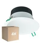 Mehrfachpackung 4x Philips LED Deckenstrahler Coreline DN142B Aluminium Weiß 9.8W 1200lm 60D - 840 Kaltweiß | Ausschnitt 155mm - IP20 - Weiß Reflektor