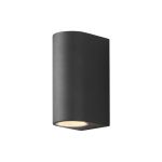 D'Lite Applique Murale Vossem Aluminium Noir Up & Down| IP54 - Convient Pour 2x GU10