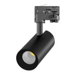 Spot LED Sur Rail 3 Phases  Eco Aluminium Noir 20W 2060lm 36D - 840 Blanc Froid | UGR <19