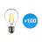 Lot 100x Budgetlight Lucent LED E27 Poire Filament Claire 4.5W 470lm - 840 Blanc Froid | Équivalent 40W